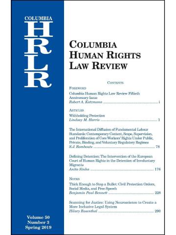 Cover of Columbia Human Rights Law Review